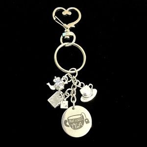 But First Tea Keychain Bag Charm